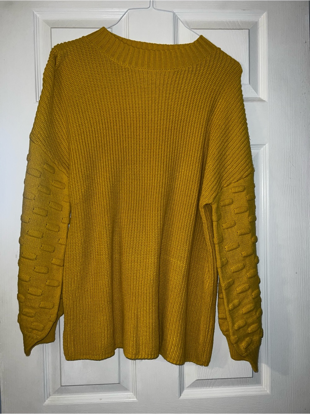 Mustard Yellow Chunky Knit Women's Sweater
